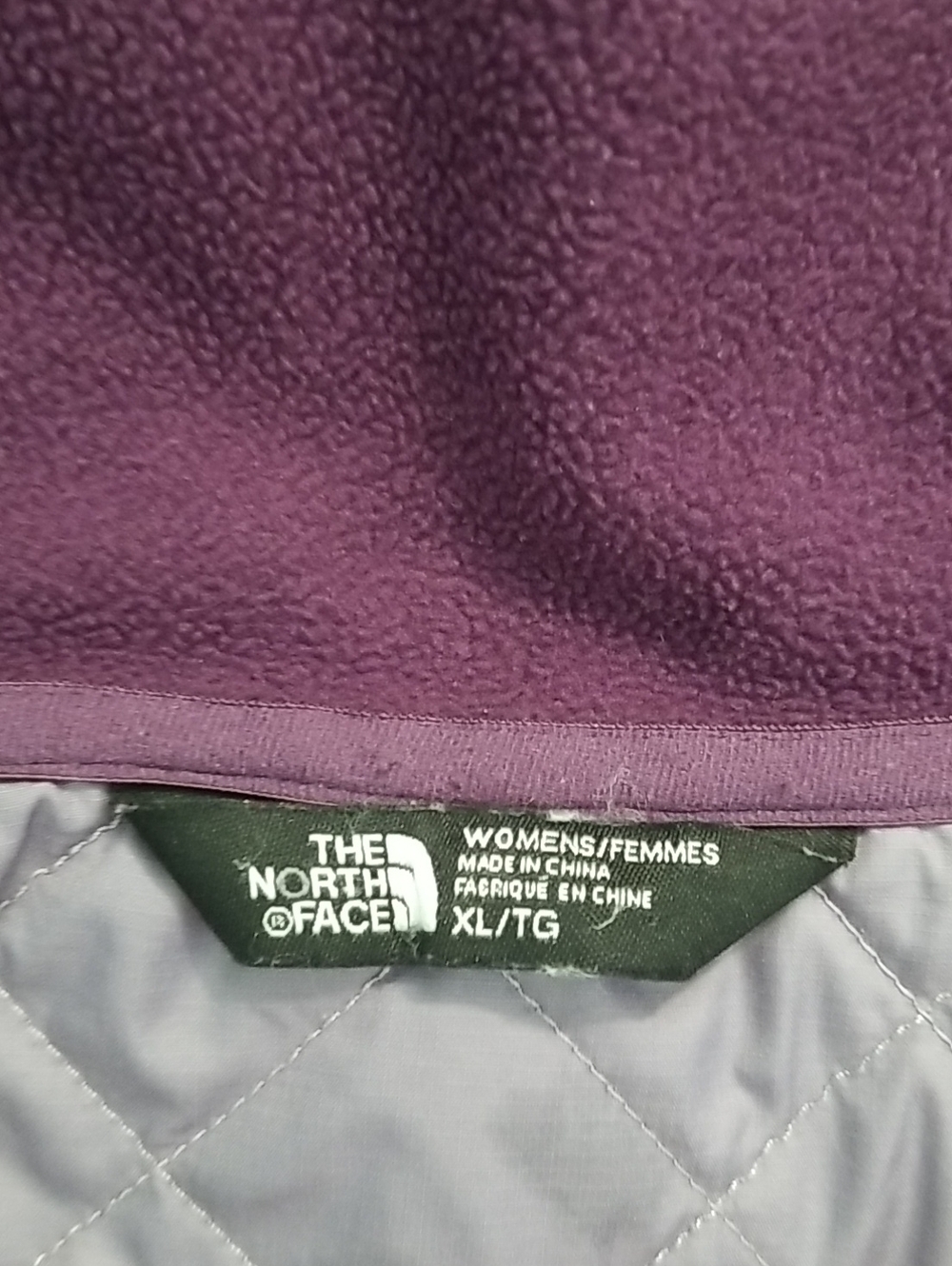 The North Face Purple Quilted Fleece Jacket - Picture 4 of 10